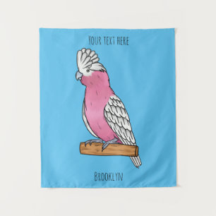 Galah vogelcartoon wandkleed