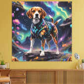 „Galaktischer Beagle: Kosmischer Lauf“ Canvas Afdruk (Insitu (Woonkamer))