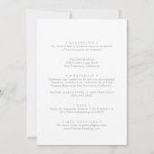 Galant Wildflower Spanish Front & Back Wedding Kaart (Achterkant)