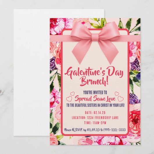 Galantine's Day Invitation (Devant / Derrière)