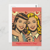 Galantine's Valentijn Pulp art Briefkaart (Voorkant / Achterkant)