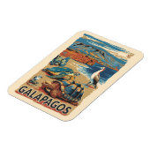 Galapagos Animals Travel Art Vintage Magneet (Linkerzijde)