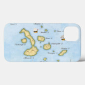 Galapagos Archipel Nautical Map met Schepen Case-Mate iPhone Case (Achterkant (horizontaal))