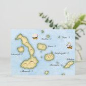 Galapagos Archipelago kaart Tropische eilanden (Staand voorkant)