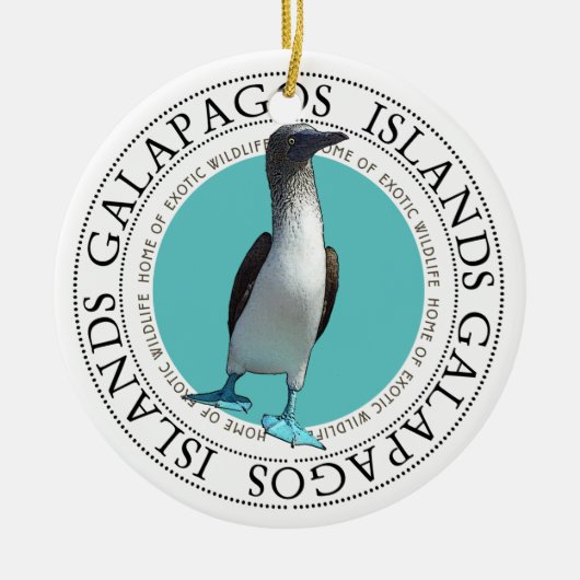 Galapagos Blue Footed Booby Keramisch Ornament (Voorkant)