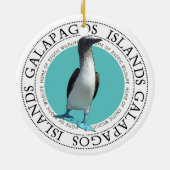 Galapagos Blue Footed Booby Keramisch Ornament (Achterkant)