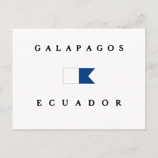 Galapagos Ecuador Alpha Dive-vlag Briefkaart (Voorkant)