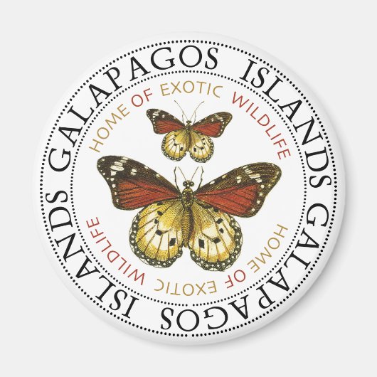Galapagos-eilanden Butterflies Magneet (Voorkant)