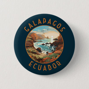Galapagos Eilanden Retro Nastress Circle Ronde Button 5,7 Cm