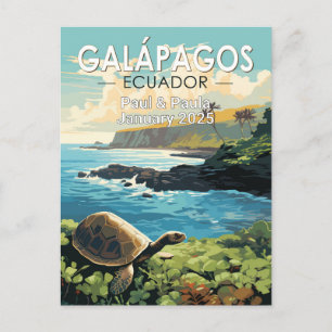 Galapagos Eilanden Reuzenschildpad Reizen Kunst Cu Briefkaart