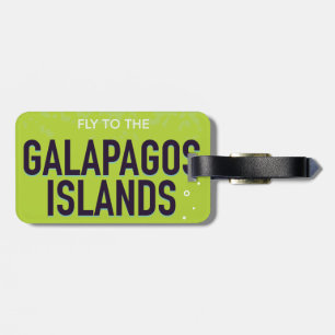 Galapagos-eilanden vintage reisposter kunst. bagagelabel