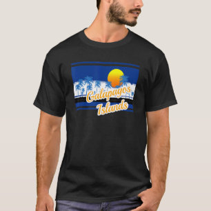 Galapagos-eilanden Vintage Surf Stijl Retro Strand T-shirt