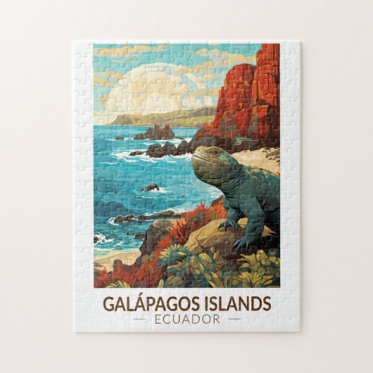 Galapagos Islands Reizen Kunst Vintage Legpuzzel (Verticaal)