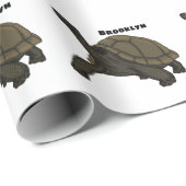 Galapagos land tortoise illustration cadeaupapier (Rol Hoek)