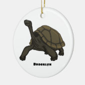 Galapagos landschildpad keramisch ornament (Links)