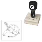 Galapagos landschildpad 	rubberstempel (Gestempeld)