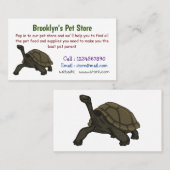 Galapagos landschildpad visitekaartje (Voorkant / Achterkant)