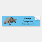 Galapagos tortoise cartoon bumpersticker (Voorkant)