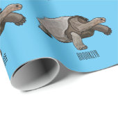 Galapagos tortoise cartoon cadeaupapier (Rol Hoek)
