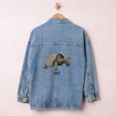 Galapagos tortoise cartoon denim jacket (Hangar)