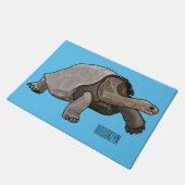Galapagos tortoise cartoon deurmat (Schuin)