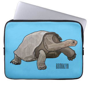 Galapagos tortoise cartoon laptop sleeve