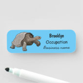 Galapagos tortoise cartoon naamplaatje (In situ)