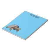 Galapagos tortoise cartoon notitieblok (Gedraaid)