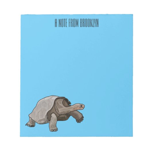 Galapagos tortoise cartoon notitieblok (Voorkant)