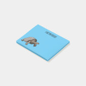 Galapagos tortoise cartoon post-it® notes (Schuin)