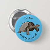 Galapagos tortoise cartoon ronde button 5,7 cm (Voorkant /achterkant)