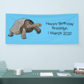 Galapagos tortoise cartoon spandoek (Beurs)
