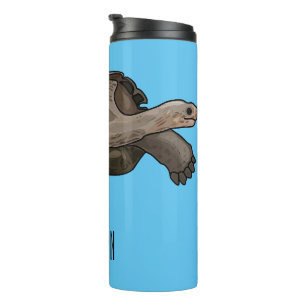 Galapagos tortoise cartoon thermosbeker