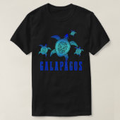Galapagos Zee Turtle Tribal Pattern Scuba T-shirt (Design voorkant)