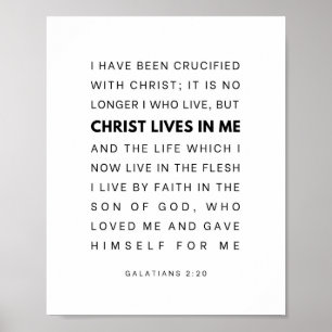 Galaten 2:20 Christus leeft in mij Poster