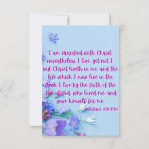 Galaten 2:20 KJV Bijbel Schrift Pic Groet Kaart