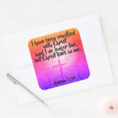 Galates 2:20 Stickers Bible chrétienne (Enveloppe)