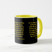 Galates 3:10 KJV Bible Verse Mug Deux Tons (Devant droit)