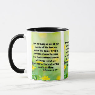 Galates 3:10 KJV Bible Verse Pic Mug Deux Tons