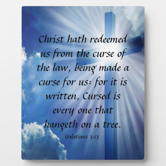 Galates 3:13 Plaque (Devant)