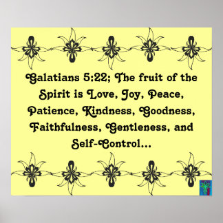 Galates 5:22 Fruit of the Spirit Poster