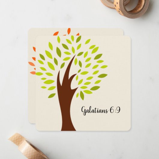 Galates 6:9 Carte d'écriture (Devant/Arrière en situation)