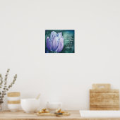 Galates 6:9 Poster de tulipe bleue (Cuisine)
