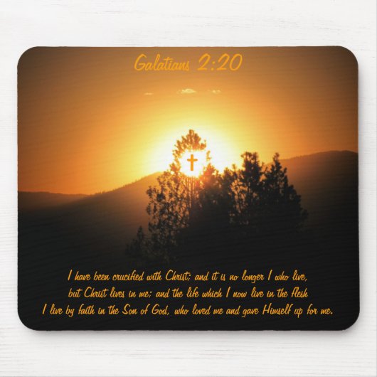 Galatians 2:20 met Christus Muismat (Voorkant)