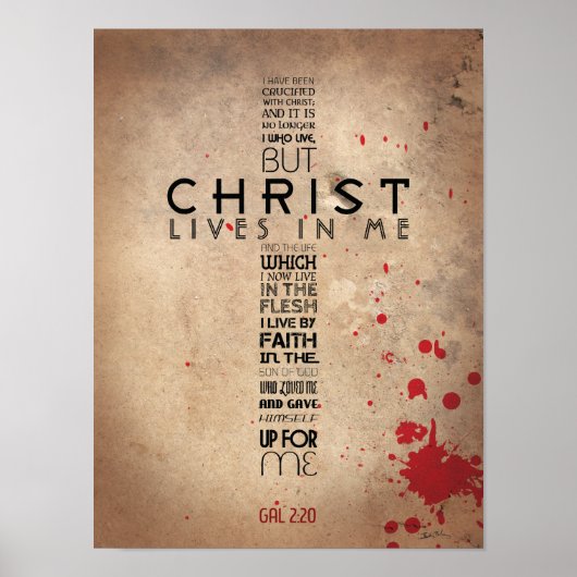 Galatians 2:20 poster (Voorkant)