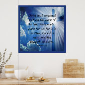 Galatians 3:13 poster (Keuken)