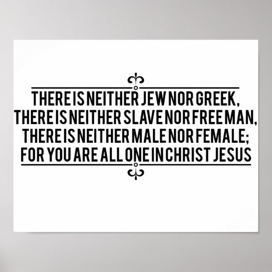 Galatians 3:28 poster (Voorkant)