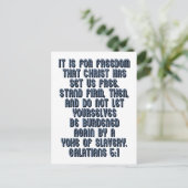 Galatians 5:1 briefkaart (Staand voorkant)