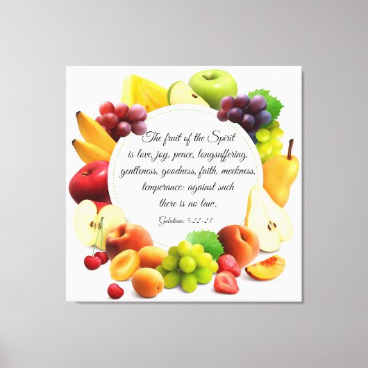 Galatians 5:22-23 canvasafdruk canvas afdruk (Voorkant)