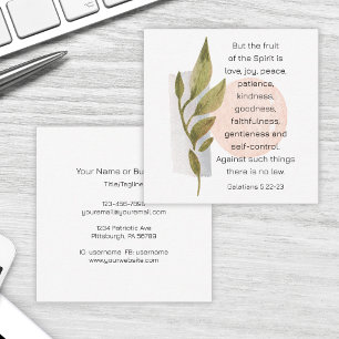 Galatians 5:22-23 Christelijke geometrische modern Vierkante Visitekaartje